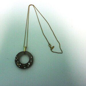 Lucite Crystal Encrusted Necklace